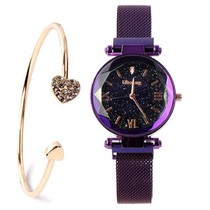 Luxury Quartz Starry Sky Dial Ladies Wrist Watches