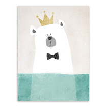 Modern Cute Animal Bear Hippo Poster Print Wall Art Picture Nordic Vintage Kawaii Kids Room Decor Canvas Painting No Frame Gifts