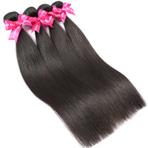 Luvin Peruvian Virgin Hair Bundles Straight Human Hair Weave 100% Unprocessed Hair Extensions 30 inch Natrual Color 1 3 Bundles