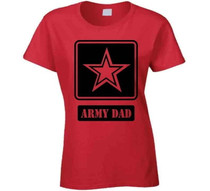 Happy Father's Day Army Dad  - Red T Shirt