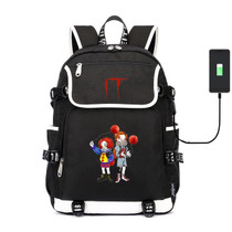 Movie Stephen King's It School usb charging canvas Backpack