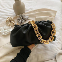 Solid Color Pleated Soft Leather Women's Designer Handbag Travel Shoulder Bags Armpit bag