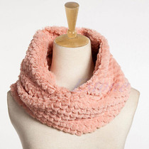 Nice Women Winter Warm Faux Fur Infinity Circle Cable Cowl Neck Long Scarf Shawl