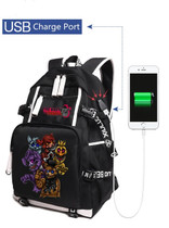 FNAF Five Nights at Freddy's USB charging students Backpack