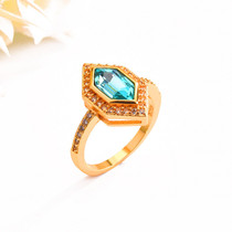 Luxury Blue Crystal Stone Finger Ring Jewelry