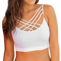 Women Running Sports Bra Yoga Gym Workout Vest Crop Tops Shapewear Padded Bra