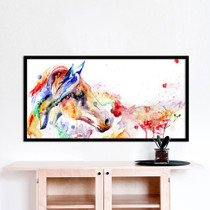 Art Canvas Animal Painting Watercolor Horse ( No Frame)