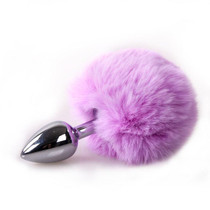 Rabbit Tail Metal Anal Plug