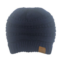 Ponytail Beanie Hat Winter Skullies, Warm Knitted Hats - Fashion