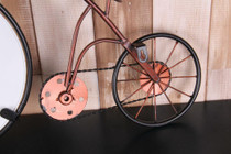 Vintage Bicycle Iron Wall Clock, Bike Wheel Clock Face