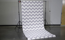 Savage Gray & White Chevron Printed Background Paper