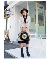 Handbags ladies personalized fun fashion clock shape leather luxury designer famous brands shoulder