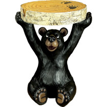 Rivers Edge Black Bear End Table-27in x 17.5in x 17.5in