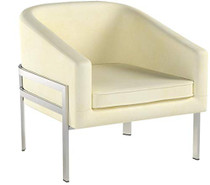 Coaster Home Furnishings Upholstered Accent Chair Cream and Chrome