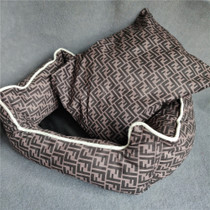 Fendi FF dog bed brown kennel -410#
