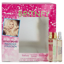 Fantasy by Britney Spears Gift Set -- .5 oz Fantasy Min EDP Spray + .5 oz Fantasy Midnight Mini EDP Spray + .5 oz Fantasy Intimate Edition Mini EDP Spray (Manufacture FIlled 2/3) (Women)