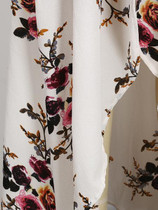 White Off Shoulder Shirred Floral Print Wrap Tulip Beach Maxi Dress