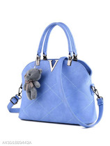 Pu Quilted Lucky Bear Shoulder Bag