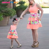 Mommy and me family matching mother daughter dresses clothes striped mom dress kids parent child outfits family look clothing