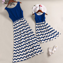 Mother Daughter Vest Dresses Mommy and Me Clothes Family Matching Outfits Look Mom Mum Mama and Daughter Summer Dress Clothing