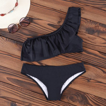 One Shoulder Ruffle Bikini