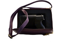 Roma 7046 Leather Shoulder Clutch - Locking Concealed Carry Purse