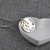 FLFD - LIVE LOVE RESCUE Hollow Gold Paw Pendant Necklace