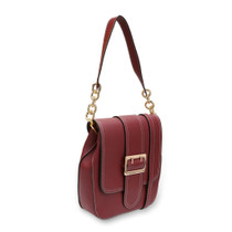 Buckle Detail Magnetic Snap Closure Shoulder Bag