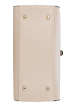 Yellow Textured Detail Cross Body Shoulder Tote Bag Beige
