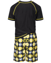 Pokemon Swim Trunk and Rash Guard Set Boys Swim Pikachu Yellow,Black - Sizes 4, 5/6 and 7