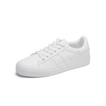 HOT Women Sneakers Fashion Breathble Vulcanized Shoes Platform Lace up Casual White Tenis Feminino Zapatos De Mujer Pu leather 8