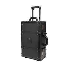BeaSumore Retro Rolling Luggage Spinner Vintage Leather Suitcase Wheel Trolley Women Travel Bag Men Trunk Carry On Luggage