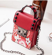 Women Chain Small Square Bag women Handbag Trend Printing Women Shoulder Messenger Bag Mobile Phone Leisure Women Bag  LL598