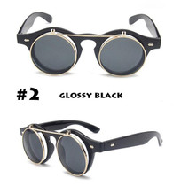 JackJad Vintage Round Retro SteamPunk Sunglasses