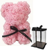 25cm Bear of Roses Teddy Bear Rose Flower