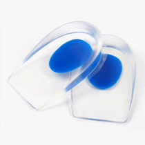 1Pair Silicon Gel Heel Cushion Insoles Heel Pain Reliever Protectors Spur (Blue)