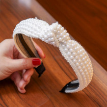 Big Pearl Headband Women Bow Hair Hoops Girls Hair Accessories Fashion Jewelry Accessories Bridal Hair Hoop