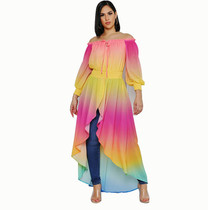 off-Shoulder Chiffon Dress