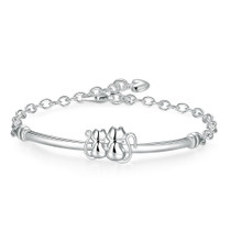 Sterling Silver Cat Couple Bracelet