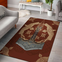 Viking Ravens Mjolnir Rug