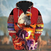 Unique Native American Zip Hoodie