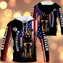 Love Rottweller Dog Layout Full Printed Gift 3D Hoodie