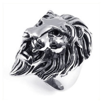 Men Biker Vintage Stainless Steel Lion Ring