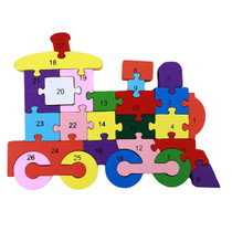 Educational Letters and Numbers Puzzle Train Toy