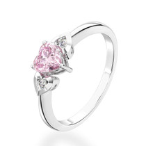 PANSYSEN Romantic Heart Shape Solid 925 Sterling Silver Wedding Engagement Ring Fashion Fine Jewelry Rings for Women Wholesale