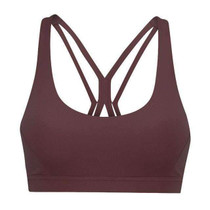 MEND Strappy Sports Bra - Dark Purple