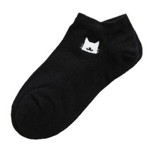Women Cotton Socks Creative Funny Socks Embroidery Cat Socks