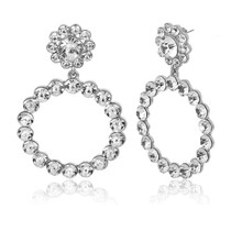 Round Pearl Gold Silver Trendy Earrings