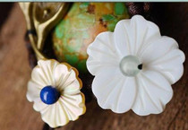 Vintage Stones Bronze Flower Pendants Necklace