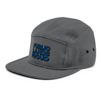 PLP New Logo - Blue and Grey 5 Panel Camper